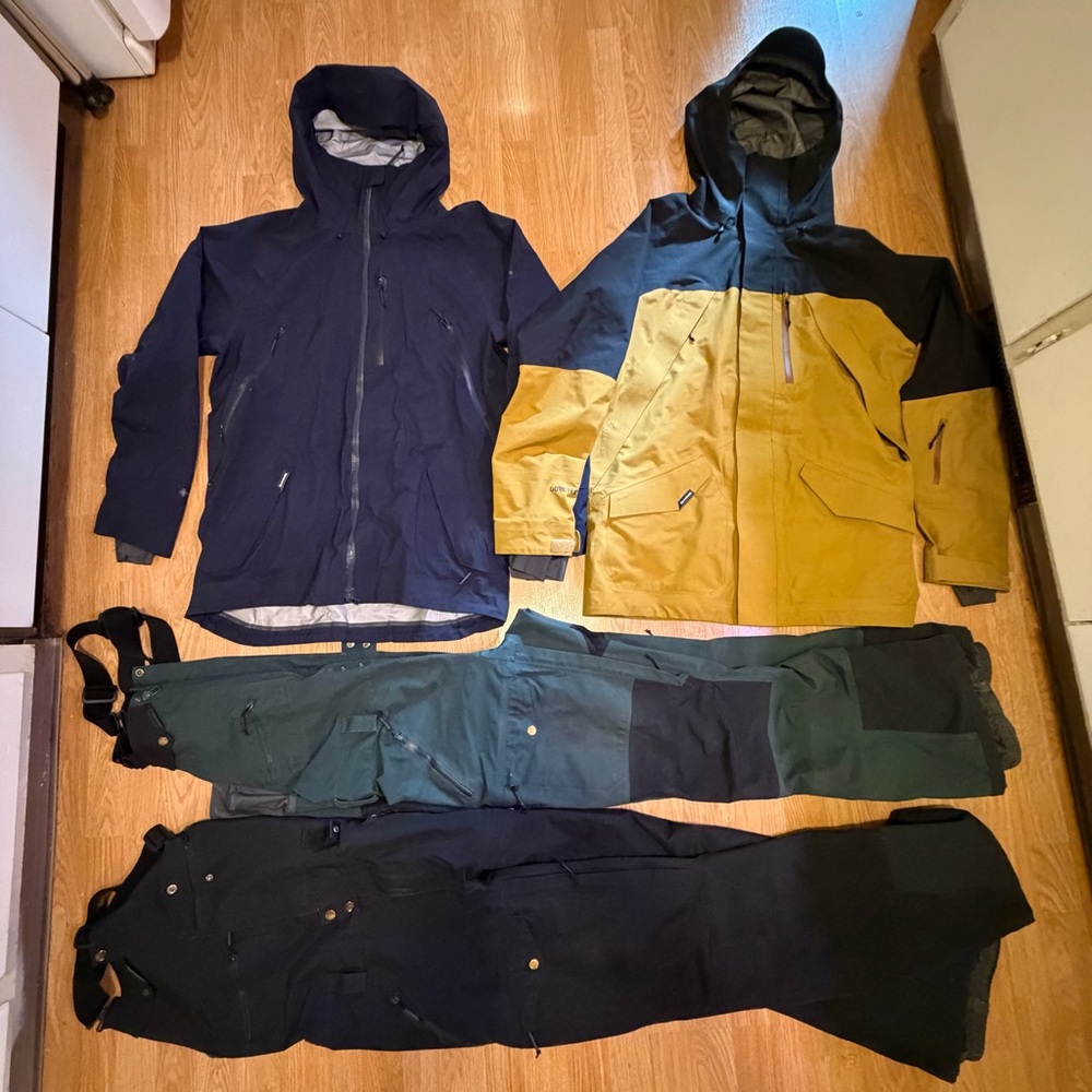 DAKINE Stoker 3L Gore-Tex jackets (lrg) and bibs (med)